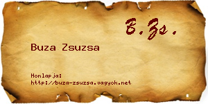 Buza Zsuzsa névjegykártya