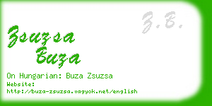 zsuzsa buza business card